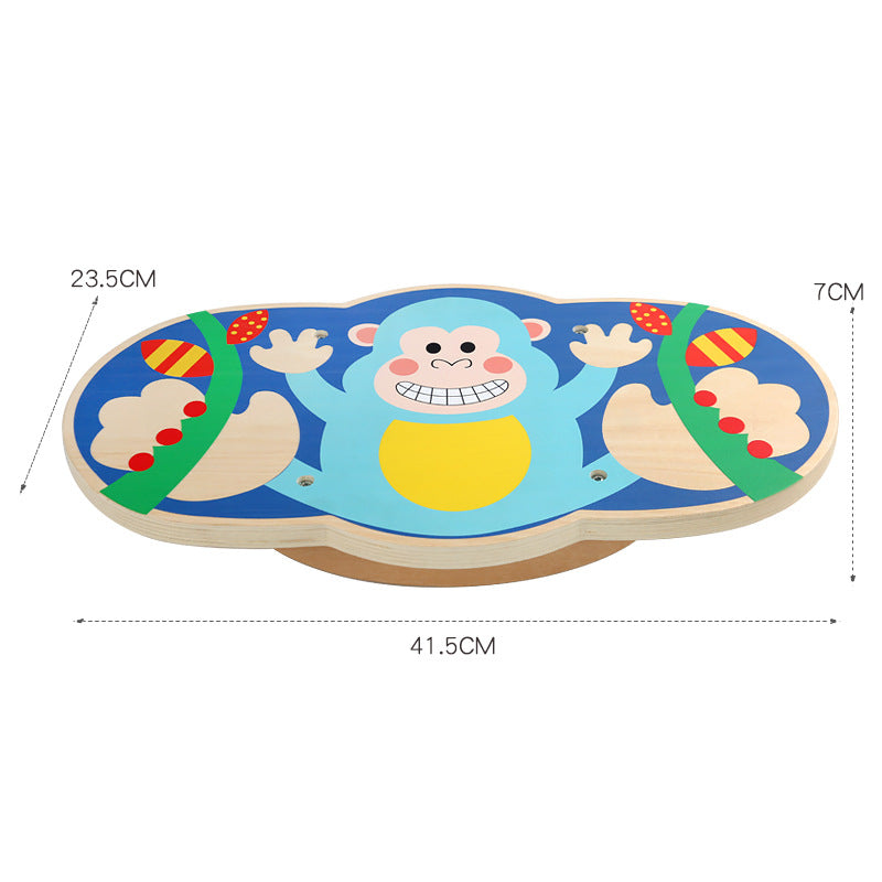 Children Wooden Balance Board Indoor Baby Fitness Balance Feeling Training Toy Montessori Educational Kids Wooden Balance Plate