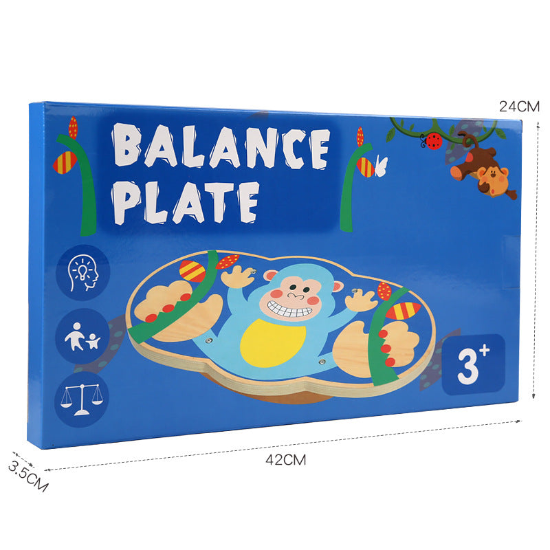 Children Wooden Balance Board Indoor Baby Fitness Balance Feeling Training Toy Montessori Educational Kids Wooden Balance Plate