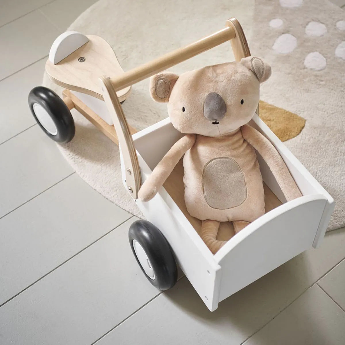 VÉLO PORTEUR BÉBÉ «AMSTERDAM» | BLANC