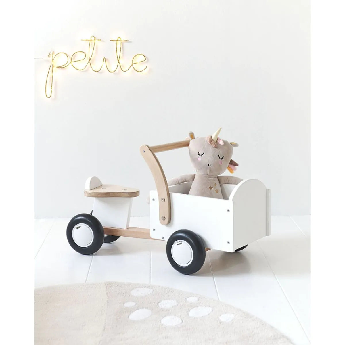 VÉLO PORTEUR BÉBÉ «AMSTERDAM» | BLANC